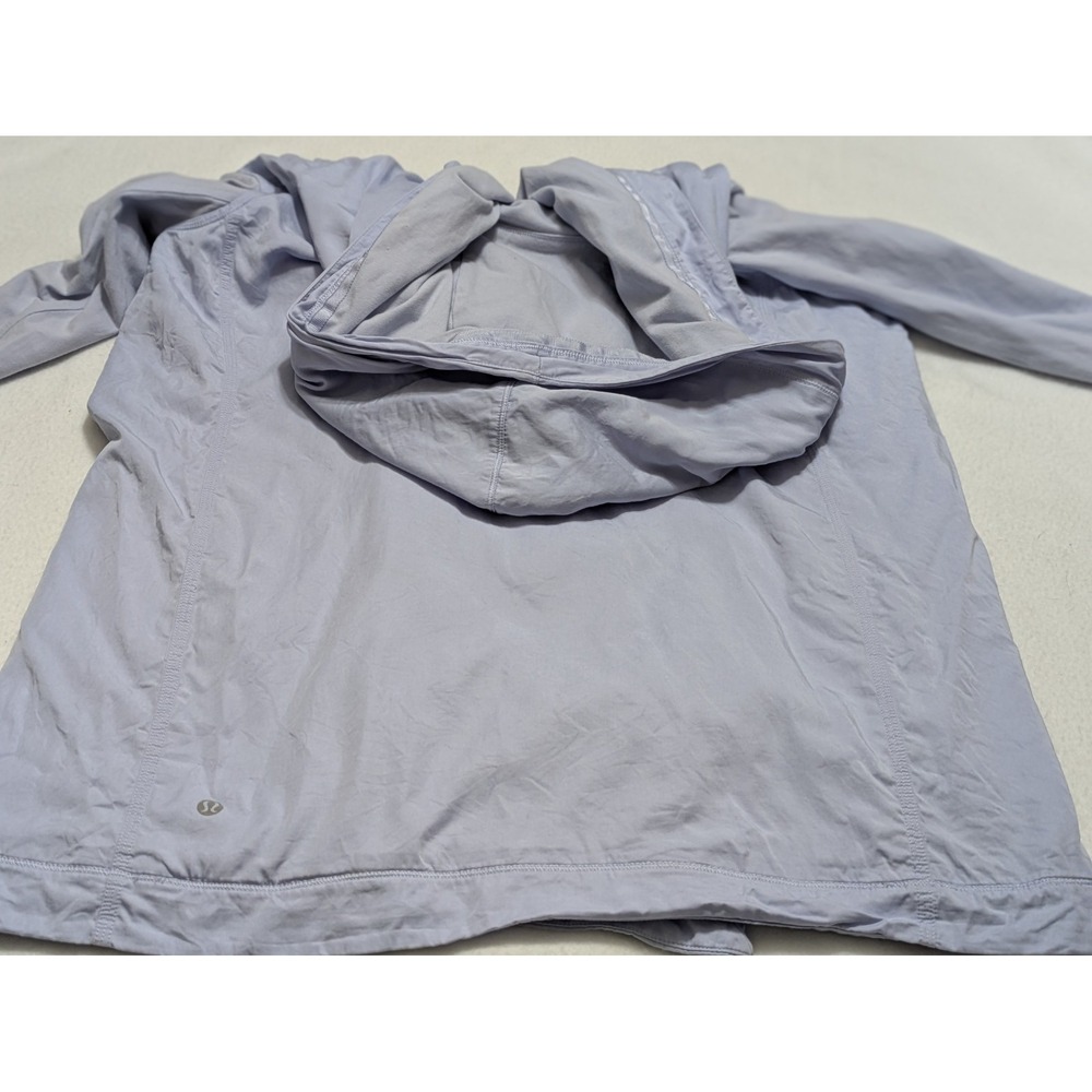 Lululemon Cardigan Blissed Out Wrap Hoodie Sz 8 Purple Lilac Tencel Yoga Active - Picture 5 of 16